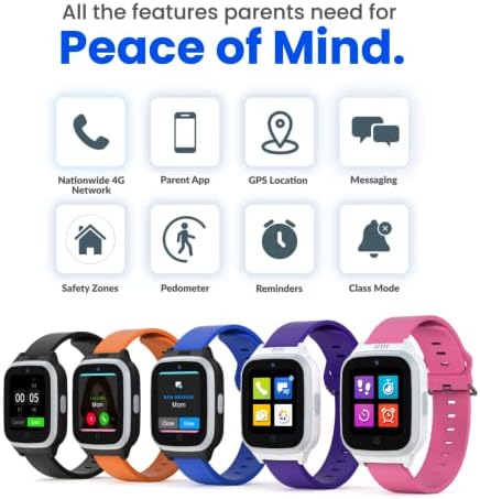 Jrtrack Cosmo 2 Smartwatch של ילד | טלפון 4G שיחות טלפון והודעות טקסט | שעון גשש GPS לילדים | כרטיס SIM